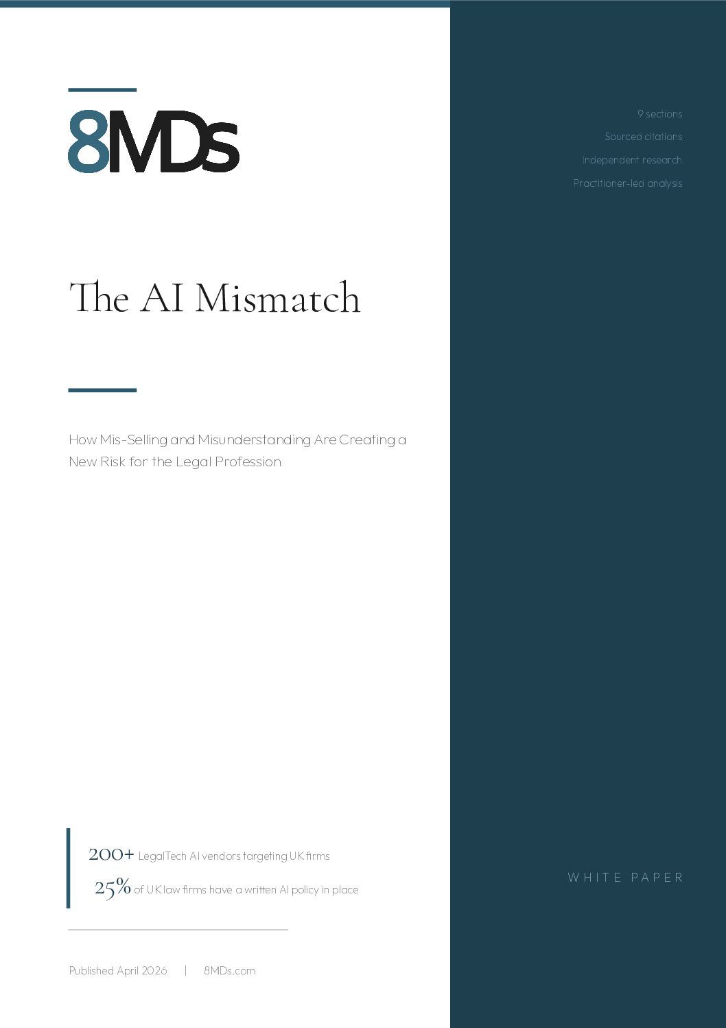 The AI Mismatch, solicitors edition, cover
